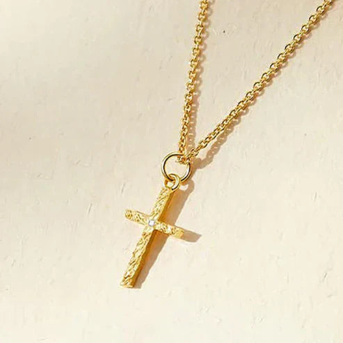 Cross Initial Necklace Set