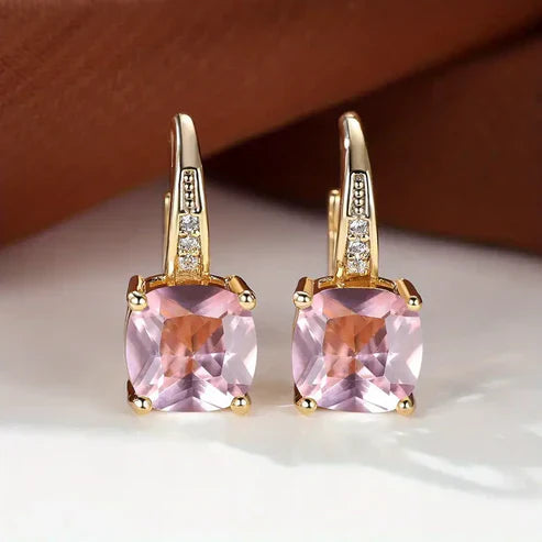 Mystic Stone Hoop Earrings