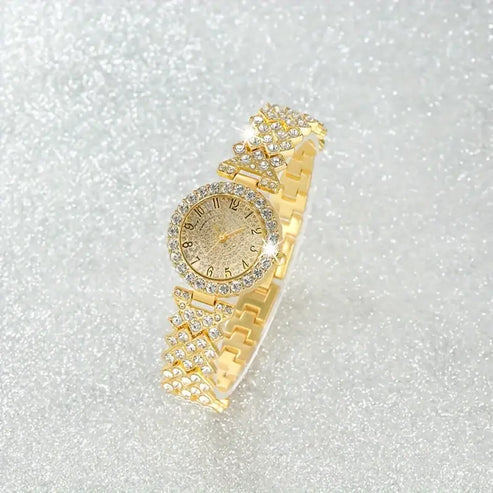 Luxe Radiance Gold Watch &amp; Bracelet Set