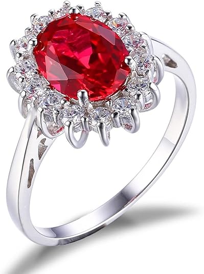Classic Ruby Halo Ring