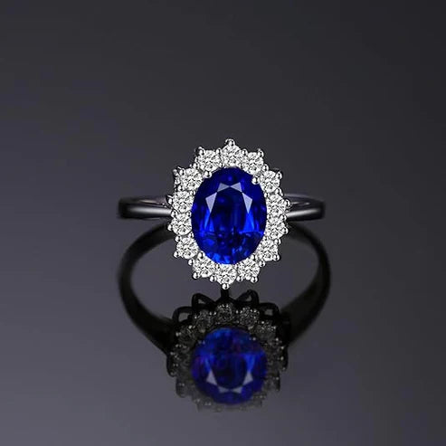 Classic Sapphire Halo Ring