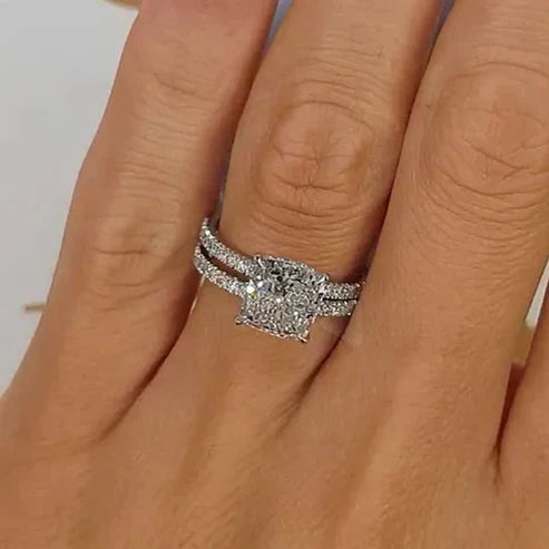 Bridal Cushion 2PC Ring Set