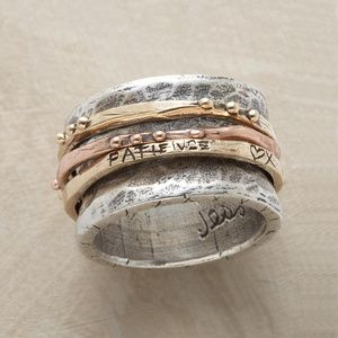 Vintage Gold Rose &amp; Silver Ring