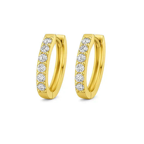 Moissanite Huggie Earrings