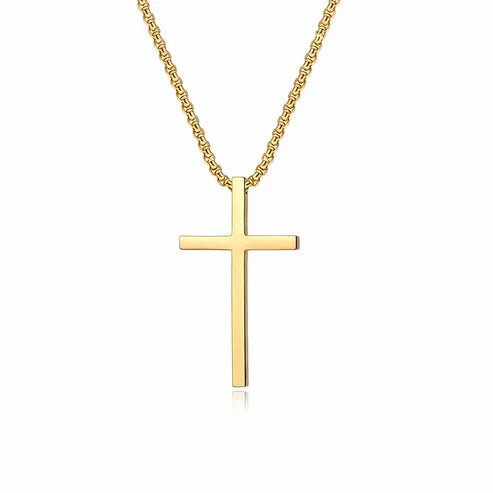 Bezel Cross Necklace