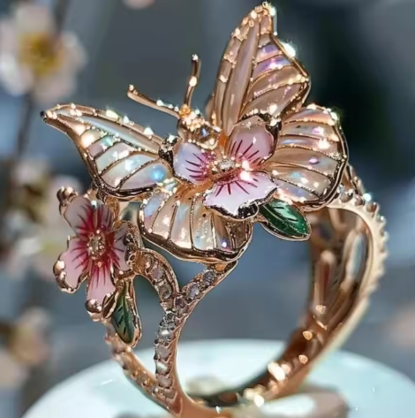 Vintage Golden Prifddinas Floral Ring