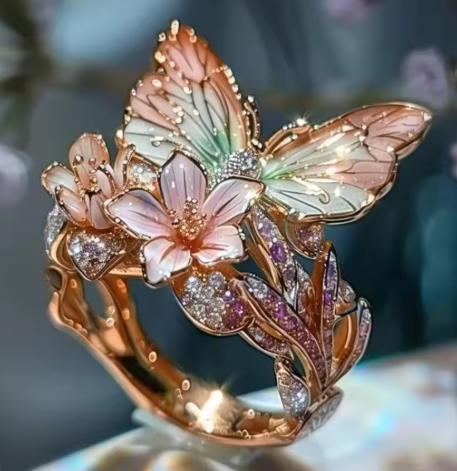 Vintage Golden Prifddinas Floral Ring