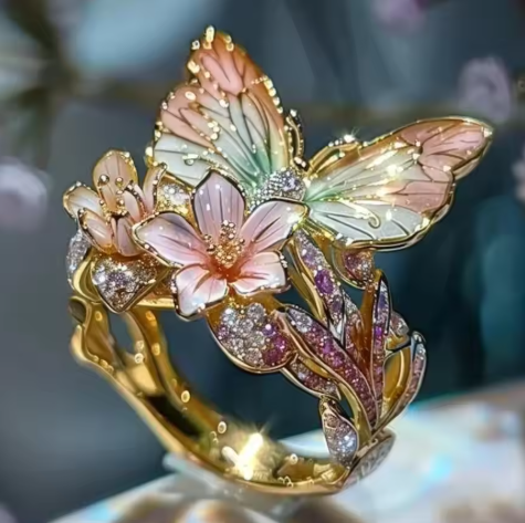 Vintage Golden Prifddinas Floral Ring