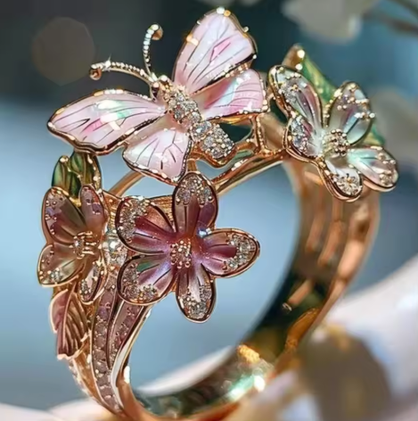 Vintage Golden Prifddinas Floral Ring