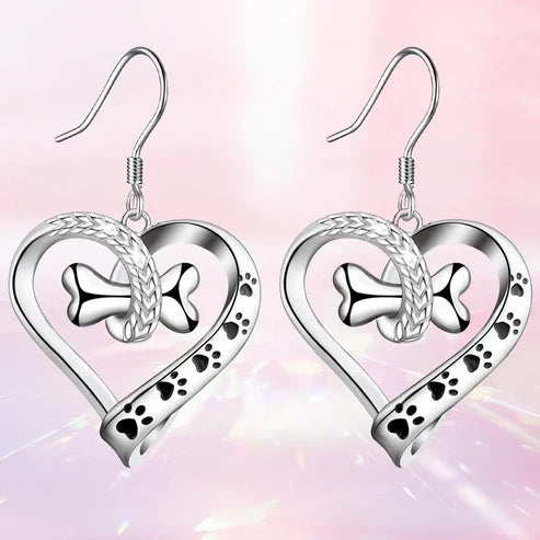 2-Piece Jewelry Set with Paw, Heart &amp; Bone Charms