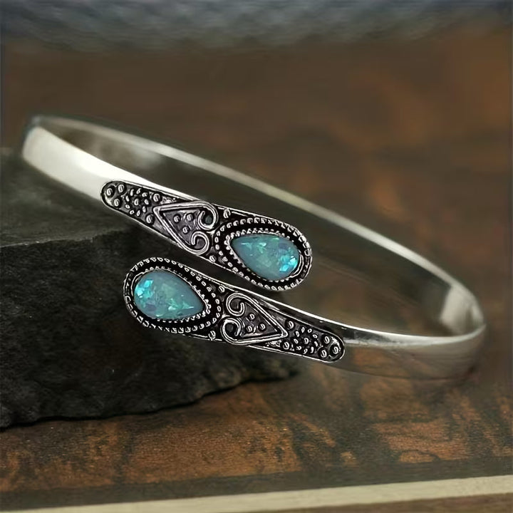 Crimson Elegance Filigree Bracelet