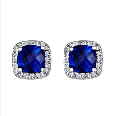Saphir Square Stud Earrings